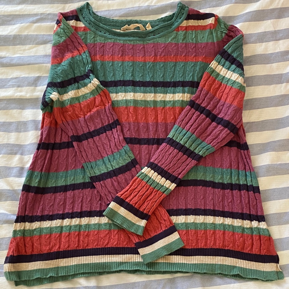 Soft Surroundings Colorful Striped Sweater